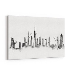 Dubai Skyline Black & White