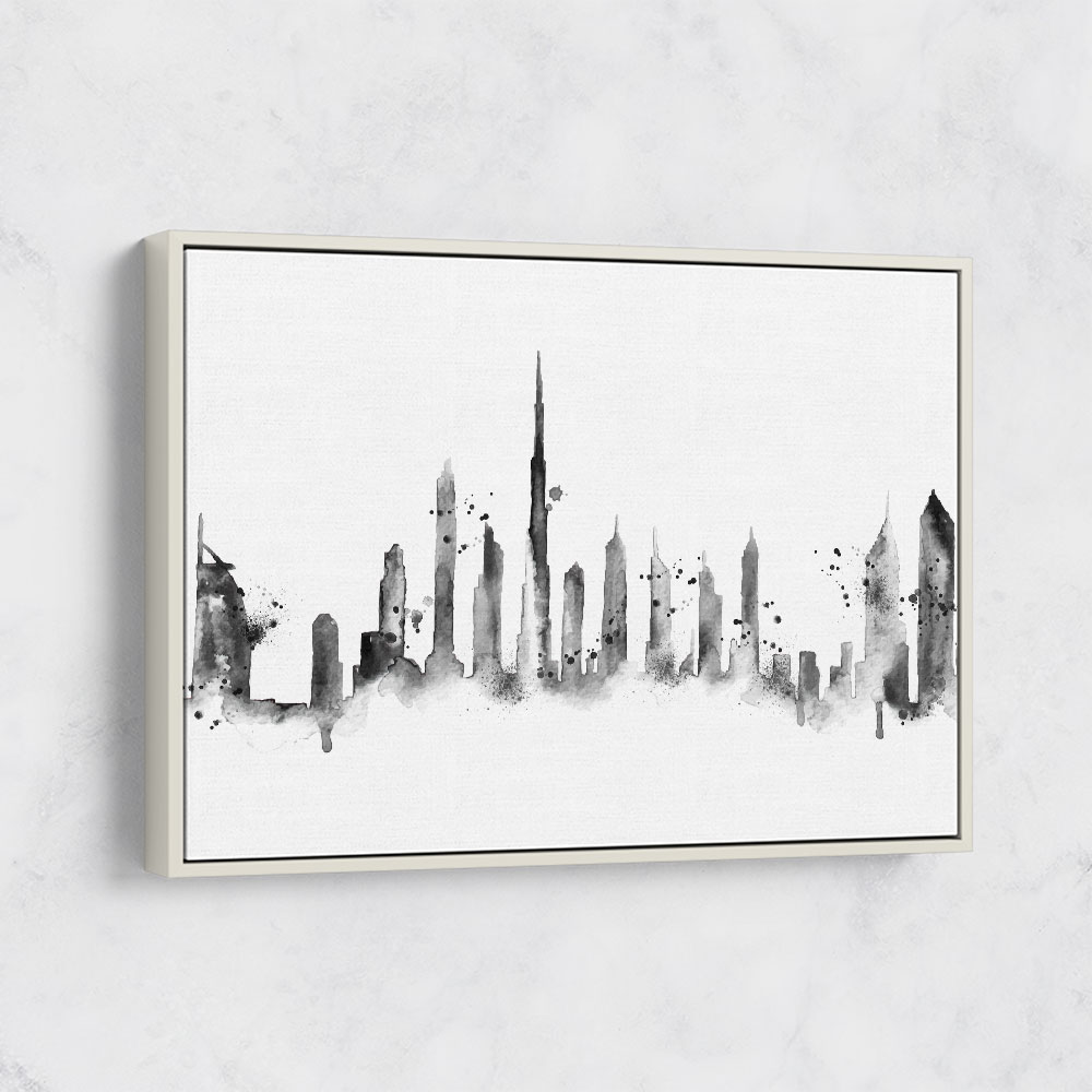 Dubai Skyline Black & White