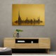 Dubai Skyline Golden Abstract