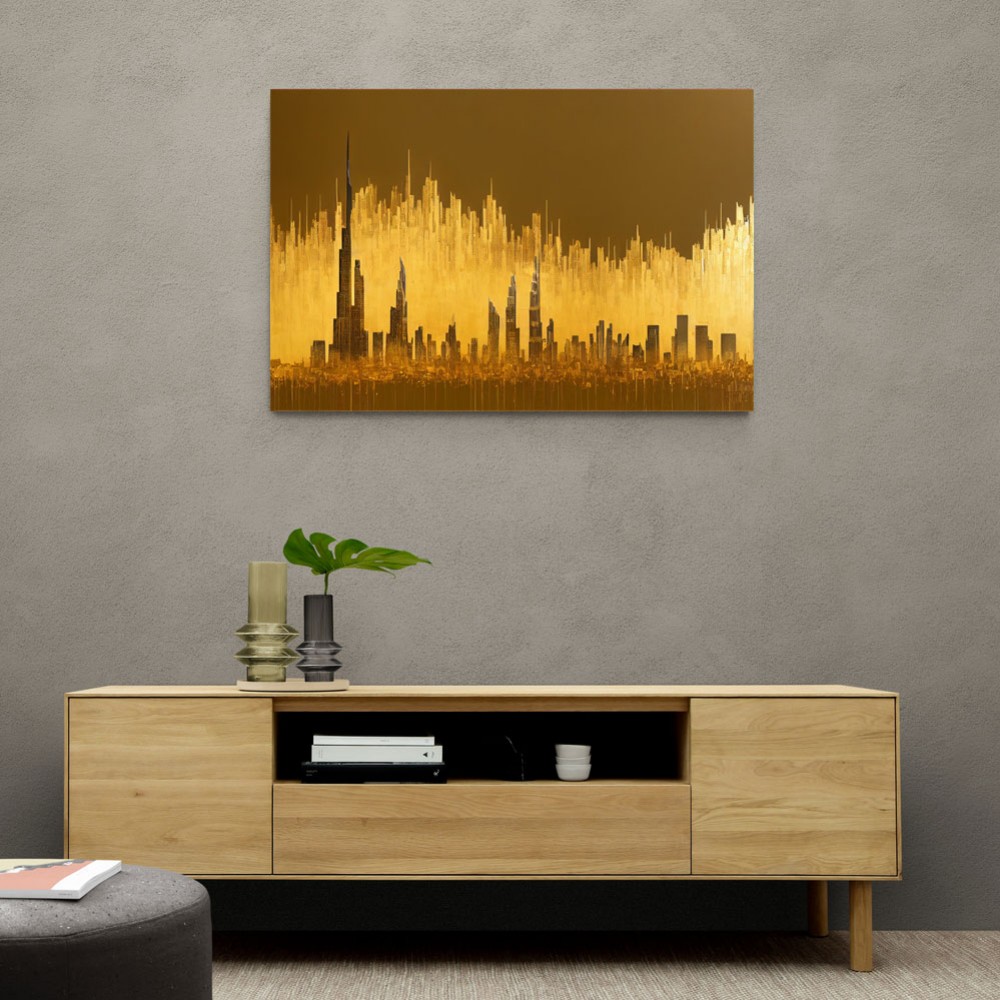 Dubai Skyline Golden Abstract II