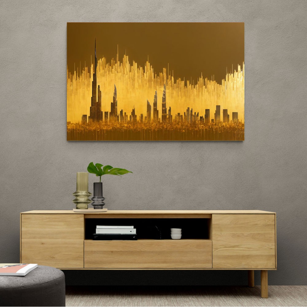 Dubai Skyline Golden Abstract II