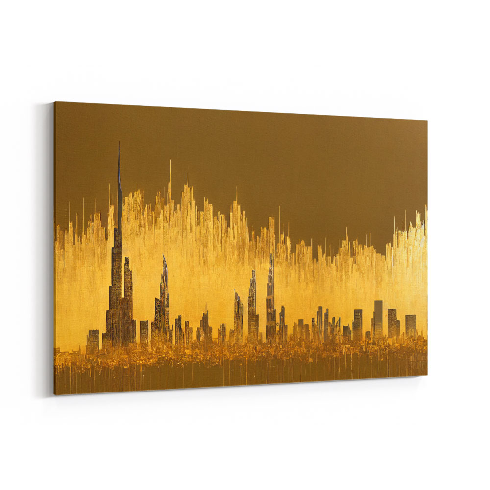 Dubai Skyline Golden Abstract II