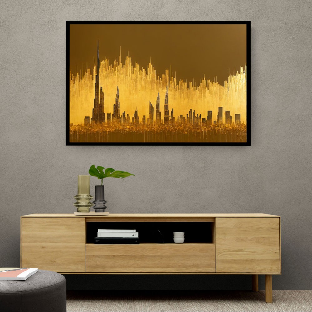 Dubai Skyline Golden Abstract II