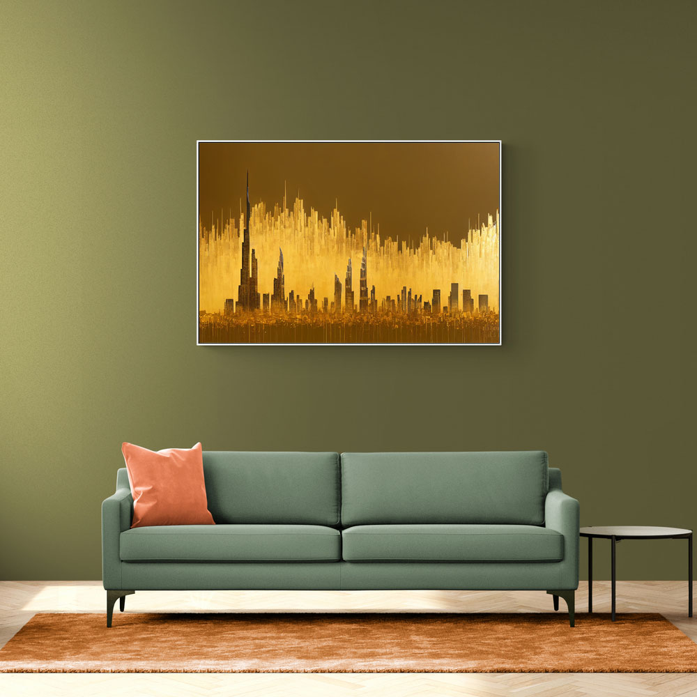 Dubai Skyline Golden Abstract II