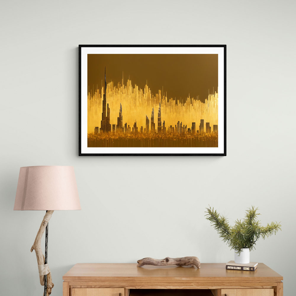 Dubai Skyline Golden Abstract II