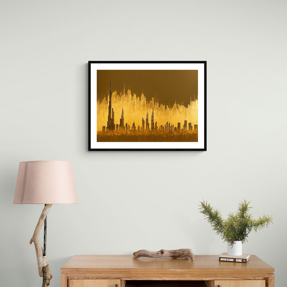 Dubai Skyline Golden Abstract II