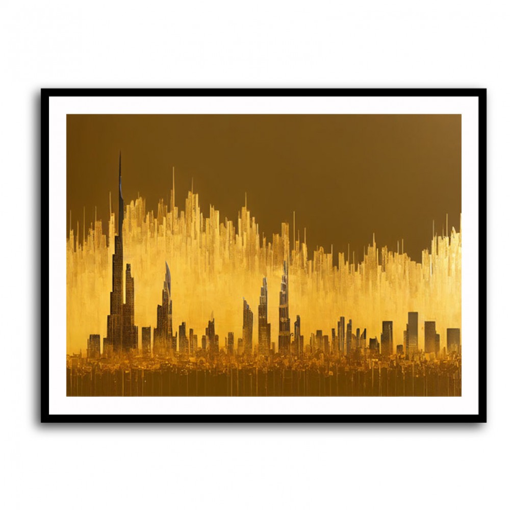 Dubai Skyline Golden Abstract II