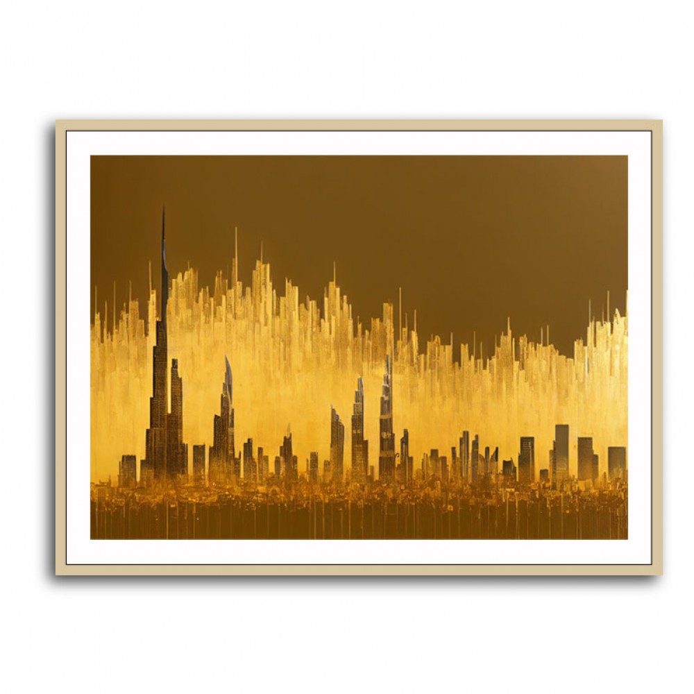 Dubai Skyline Golden Abstract II