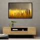 Dubai Skyline Golden Rain Abstract