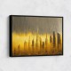 Dubai Skyline Golden Rain Abstract