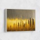 Dubai Skyline Golden Rain Abstract