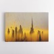 Dubai Skyline Gold Rain Abstract