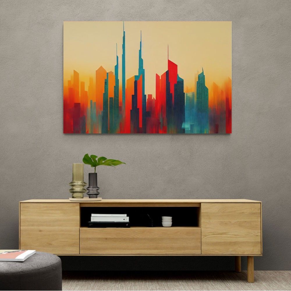 Dubai Skyline Abstract Lines