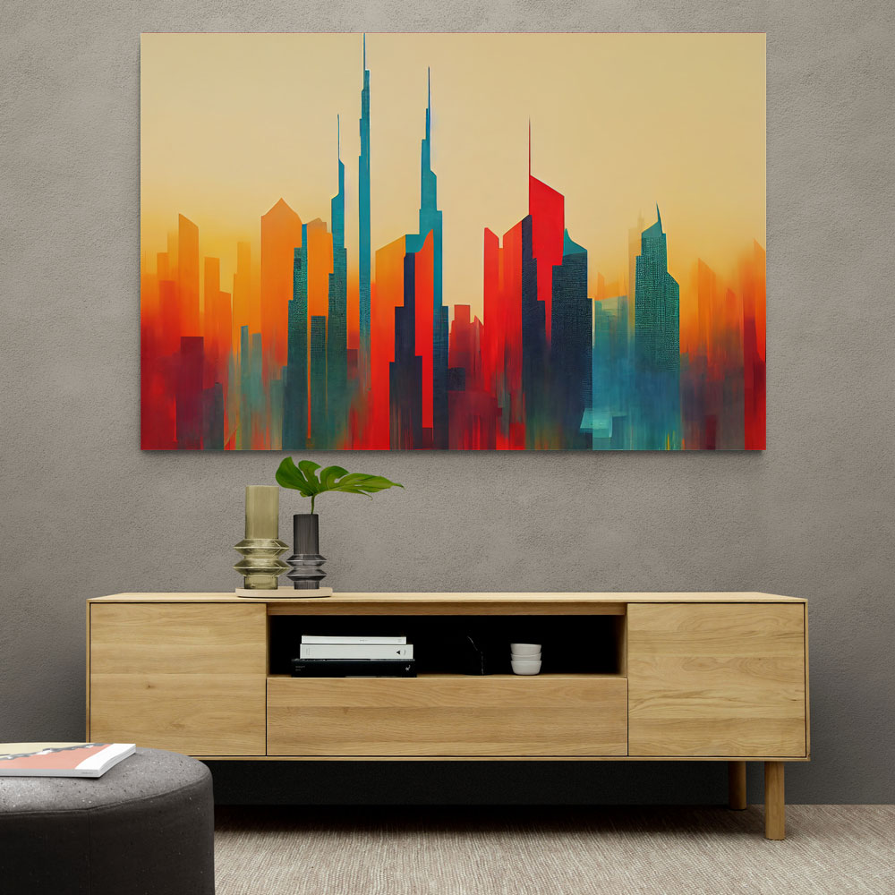 Dubai Skyline Abstract Lines