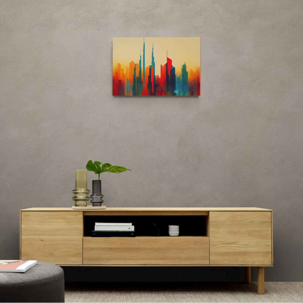 Dubai Skyline Abstract Lines