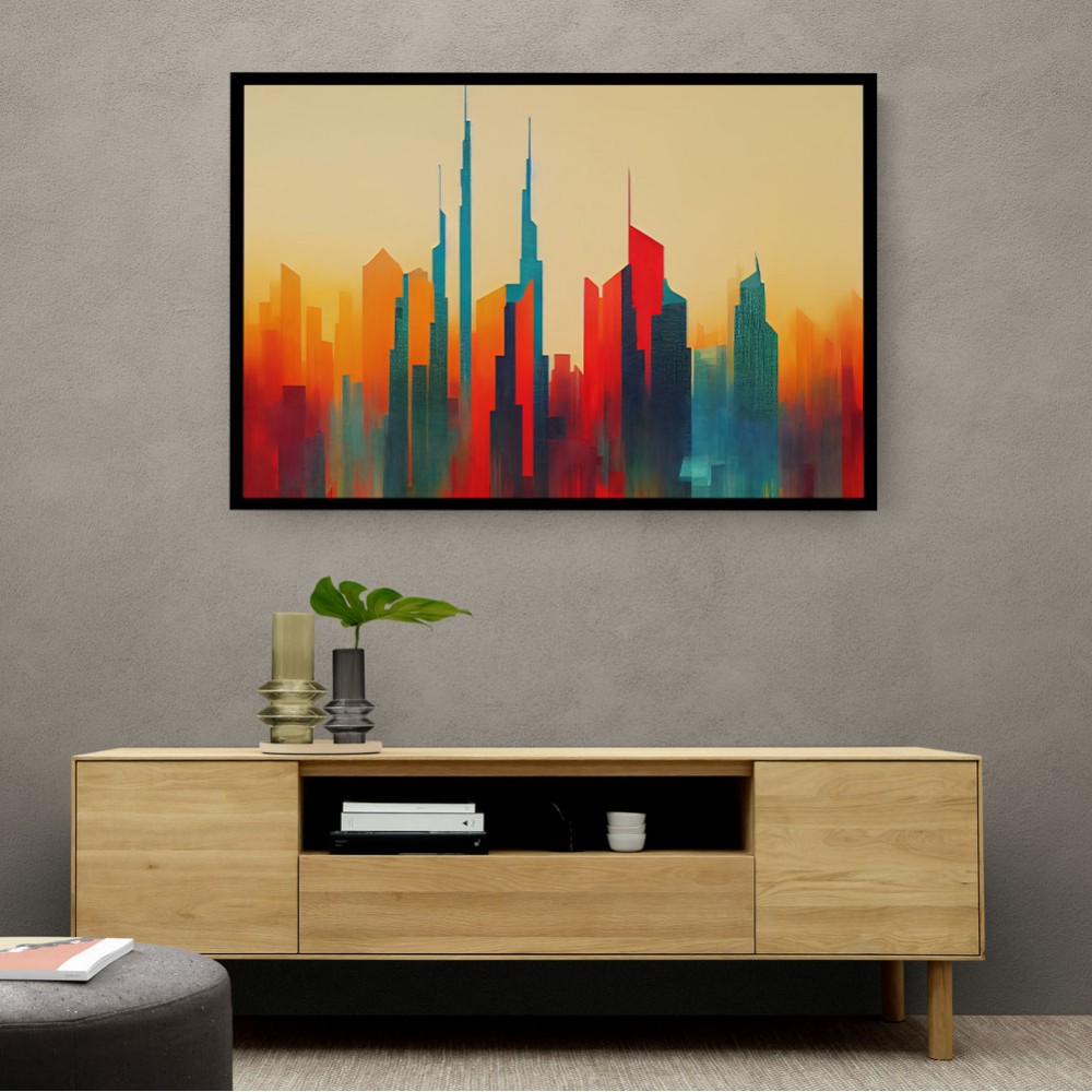 Dubai Skyline Abstract Lines