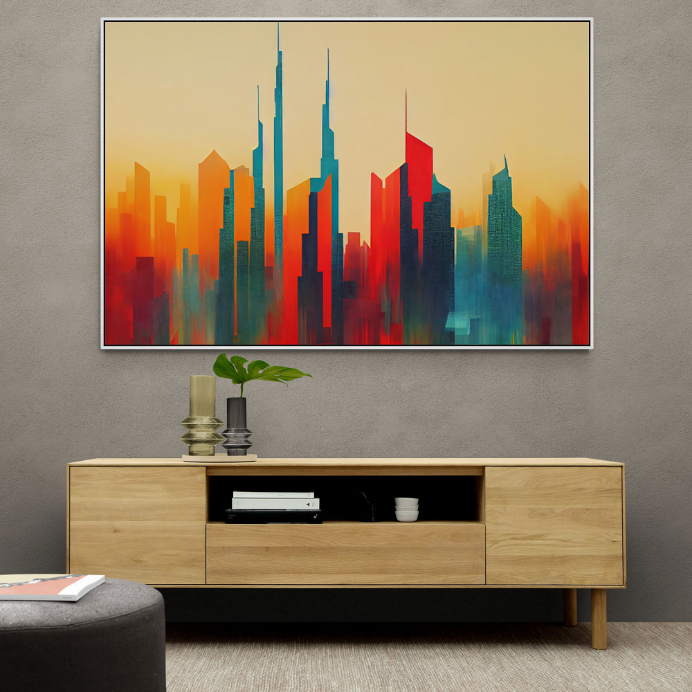 Dubai Skyline Abstract Lines