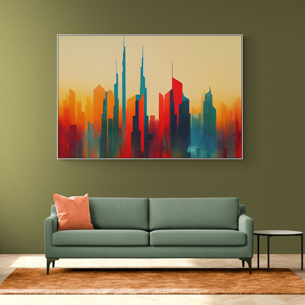 Dubai Skyline Abstract Lines