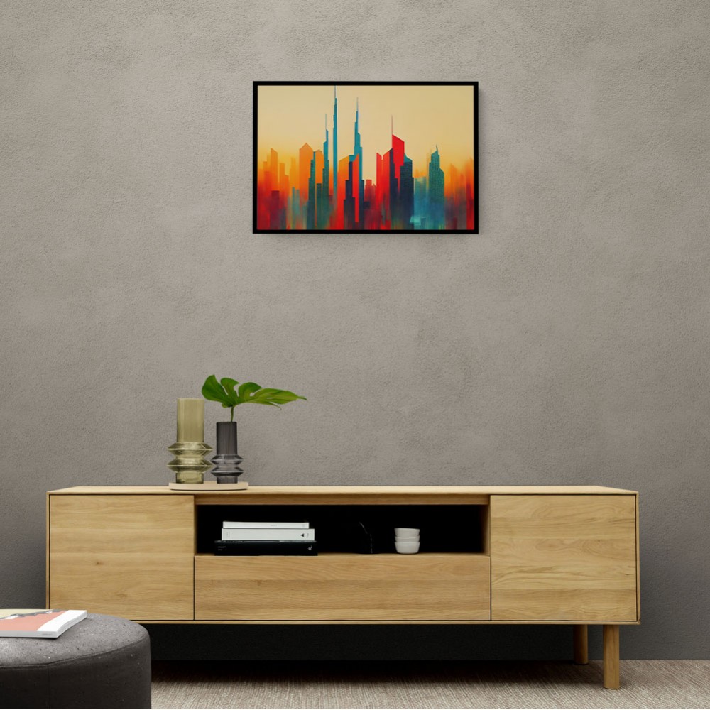 Dubai Skyline Abstract Lines