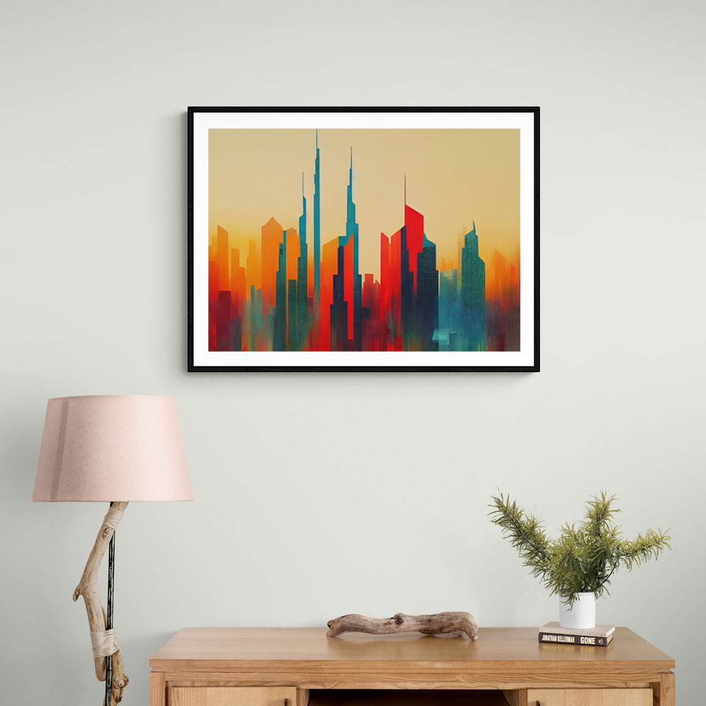 Dubai Skyline Abstract Lines