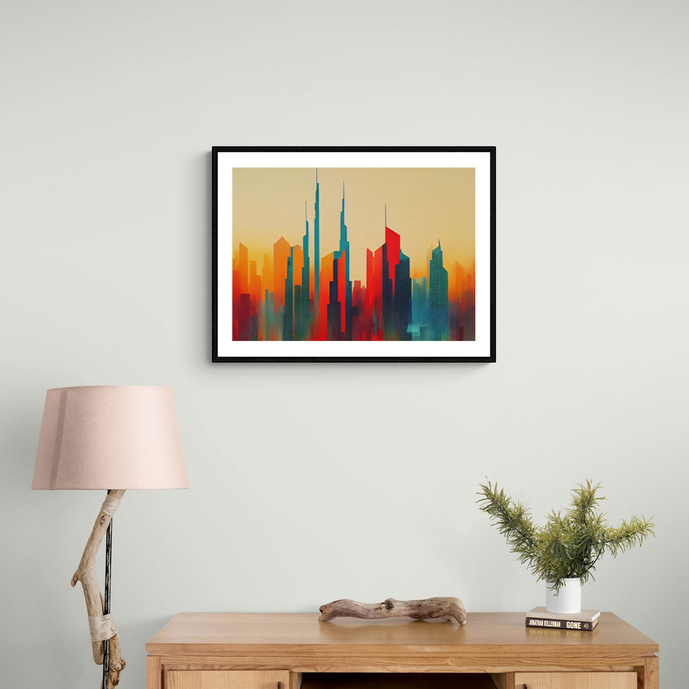 Dubai Skyline Abstract Lines