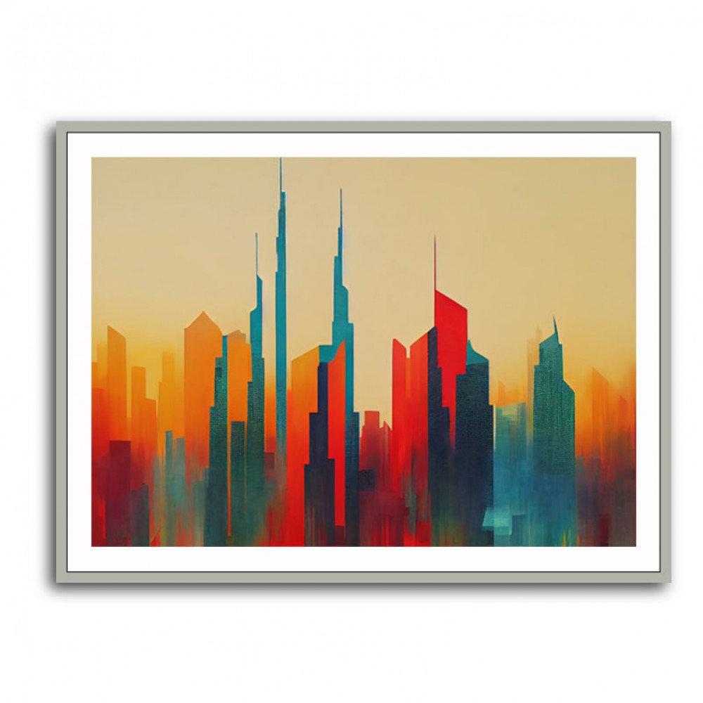 Dubai Skyline Abstract Lines