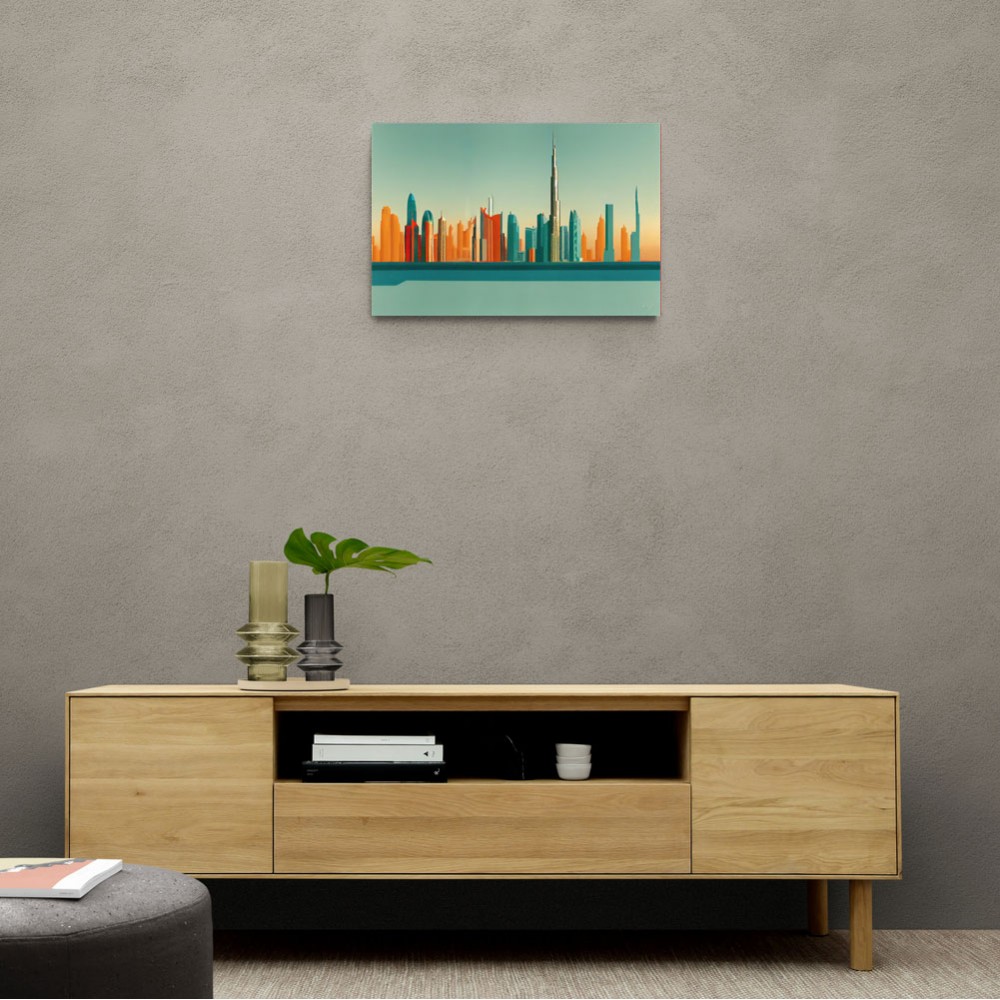 Dubai Skyline Hockney Style