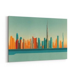 Dubai Skyline Hockney Style