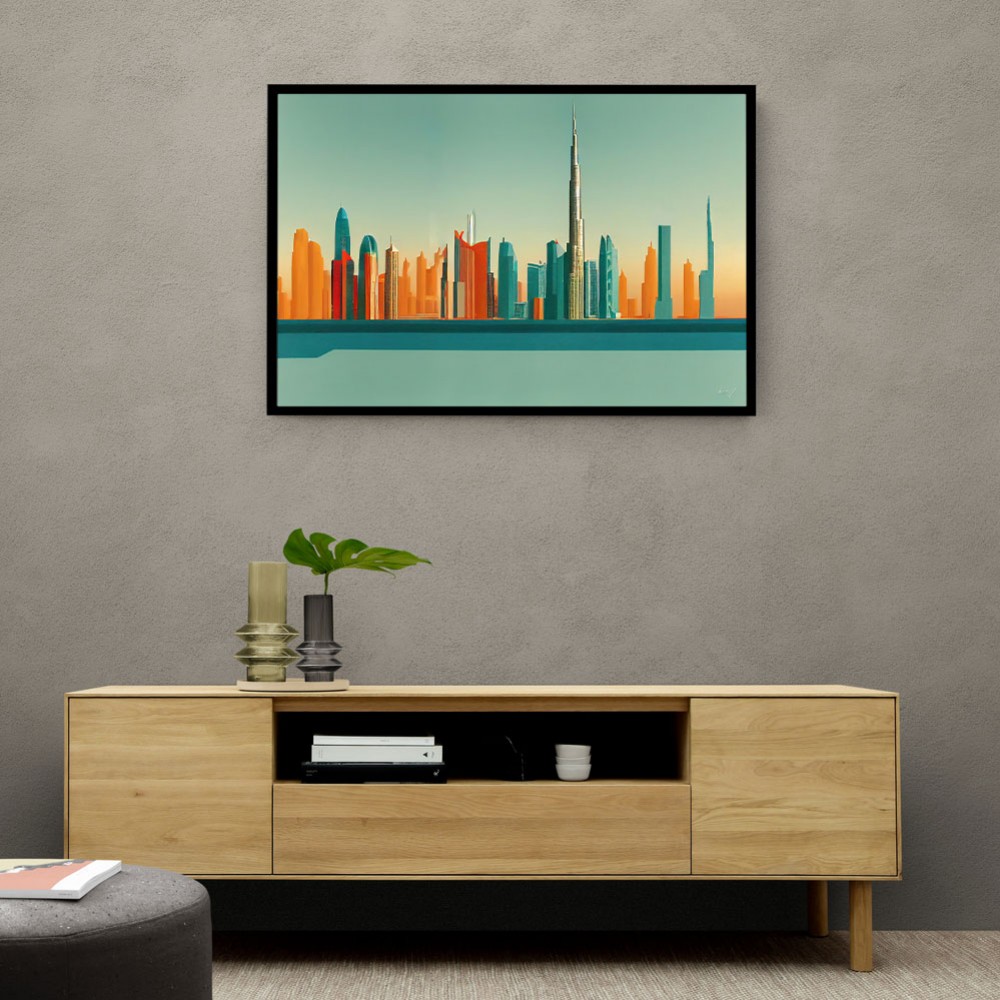 Dubai Skyline Hockney Style