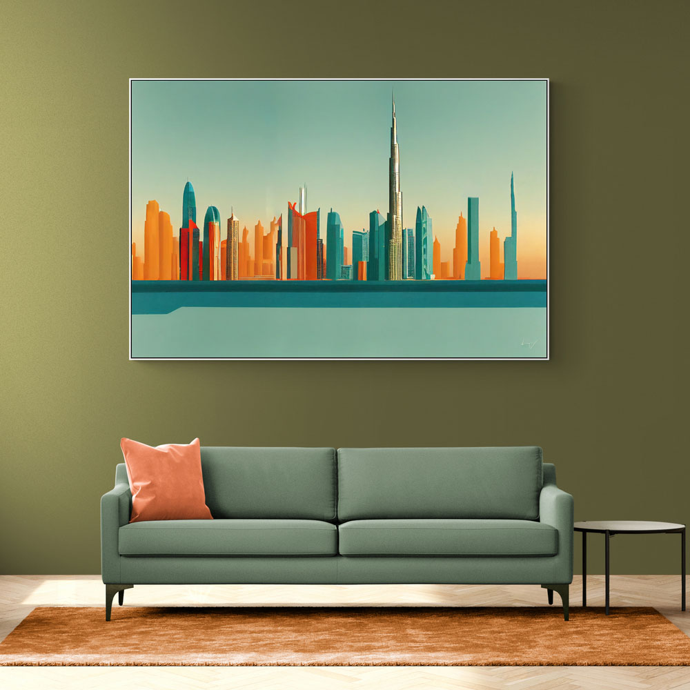 Dubai Skyline Hockney Style