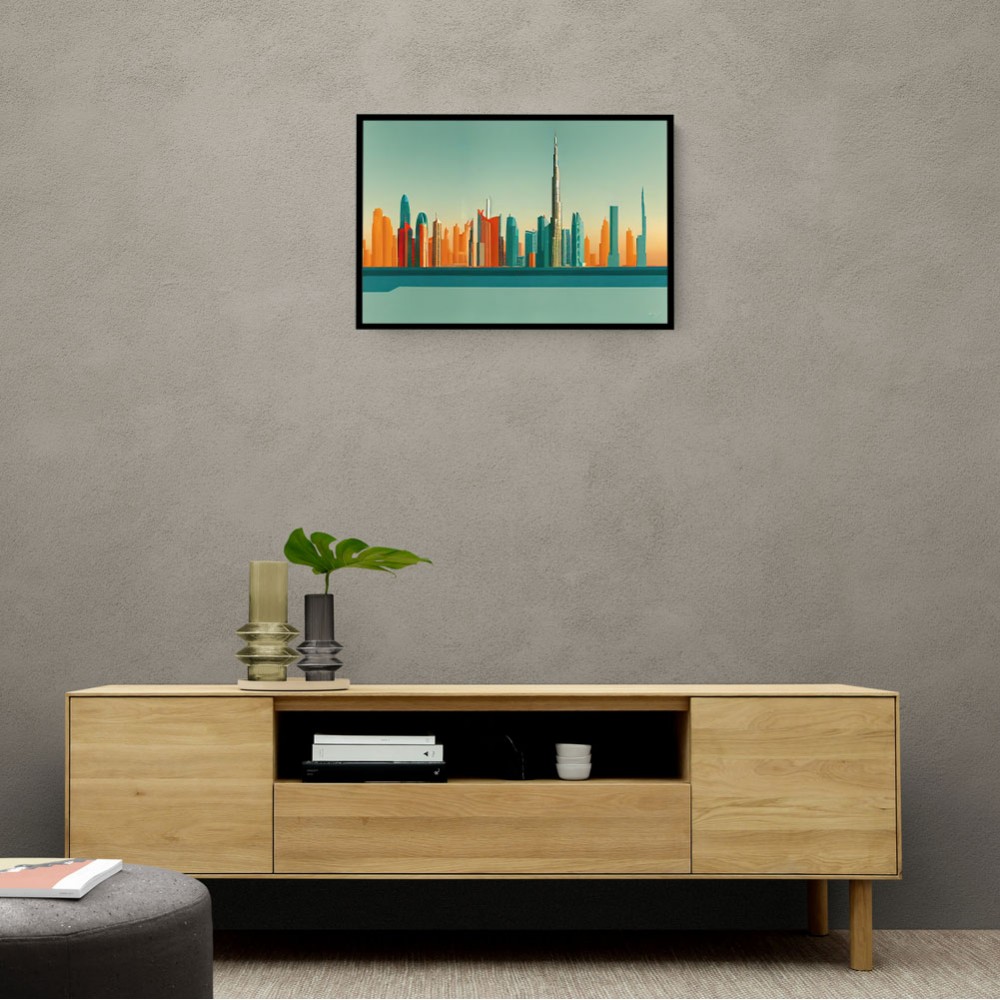 Dubai Skyline Hockney Style