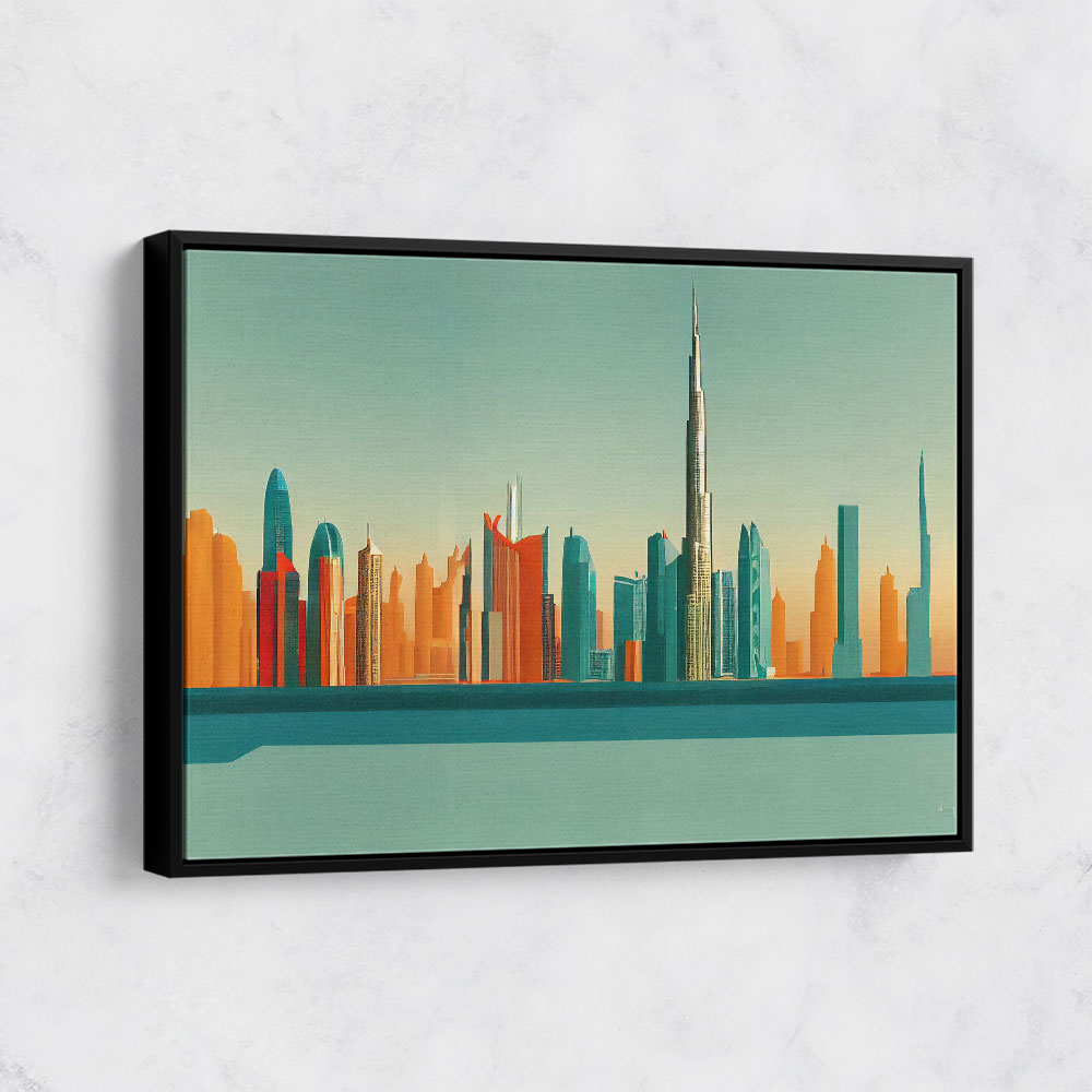 Dubai Skyline Hockney Style