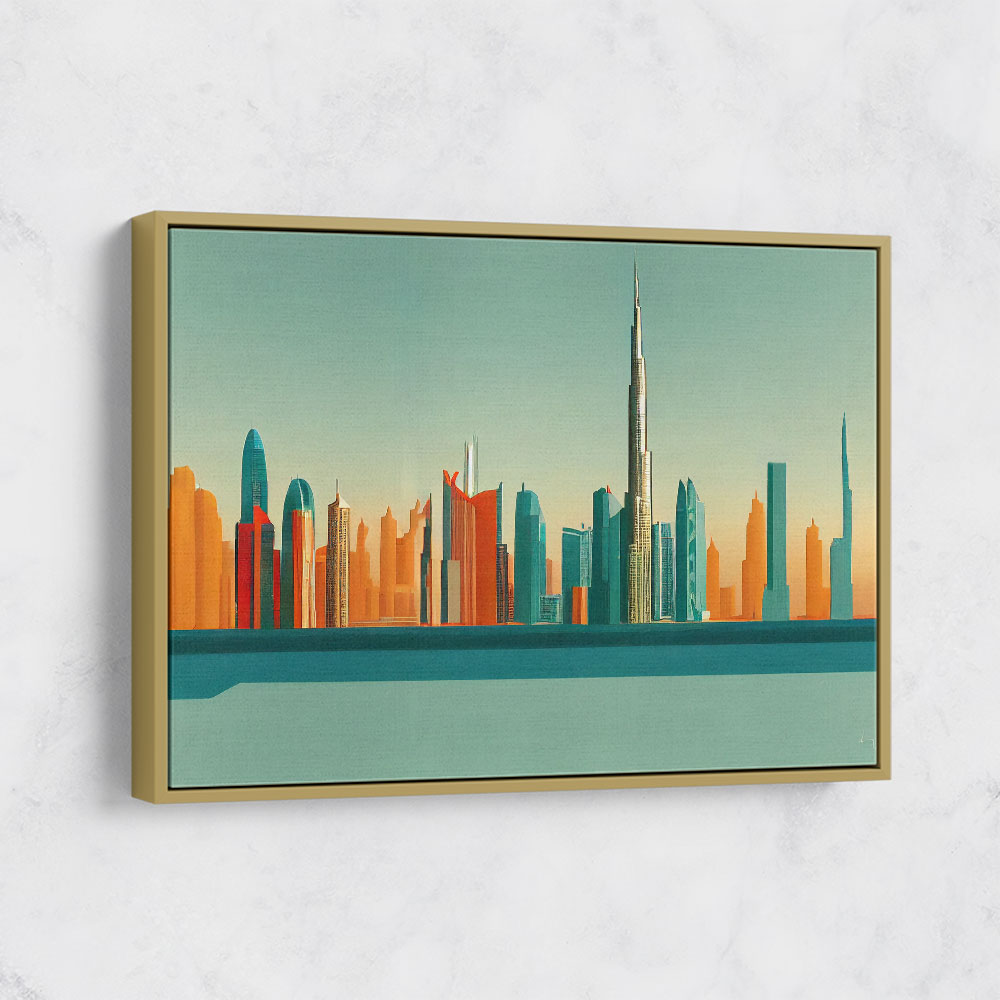 Dubai Skyline Hockney Style