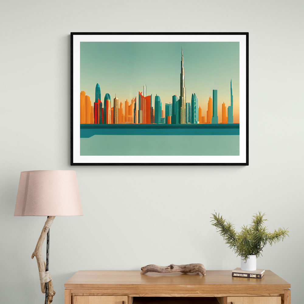 Dubai Skyline Hockney Style