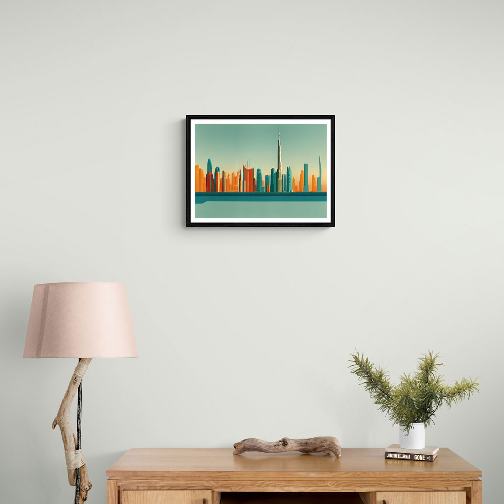 Dubai Skyline Hockney Style