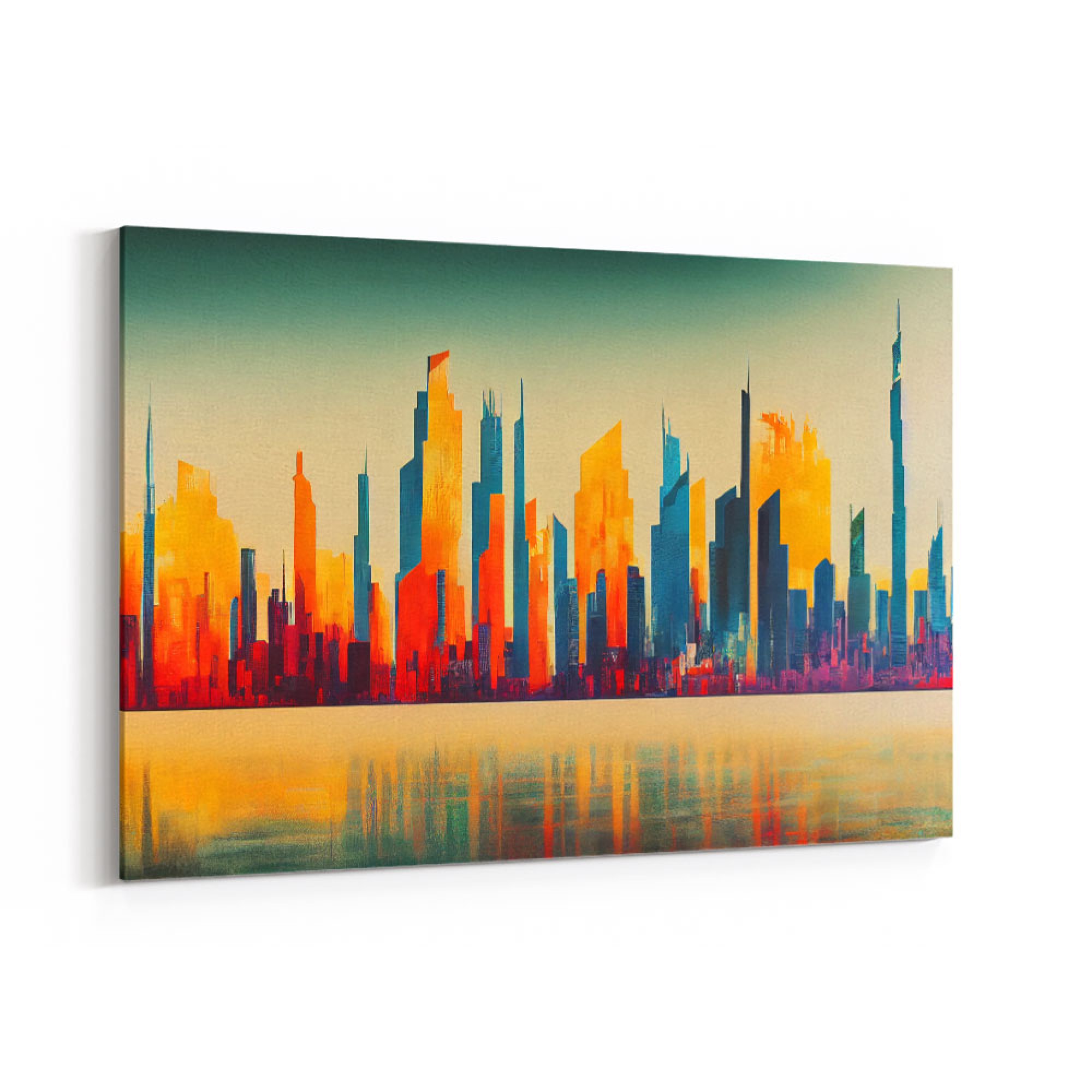 City Skyline Abstract Wall Art