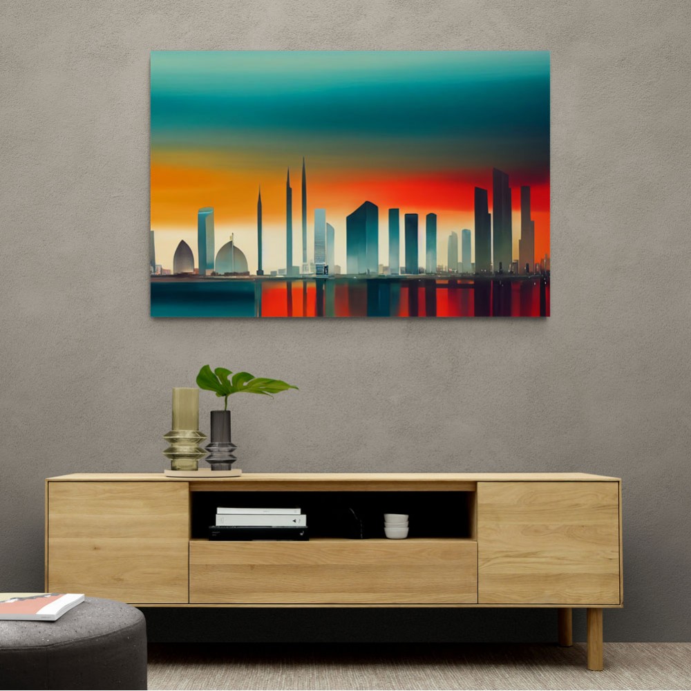 Abu Dhabi Skyline Abstract