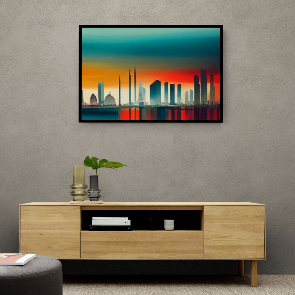 Abu Dhabi Skyline Abstract