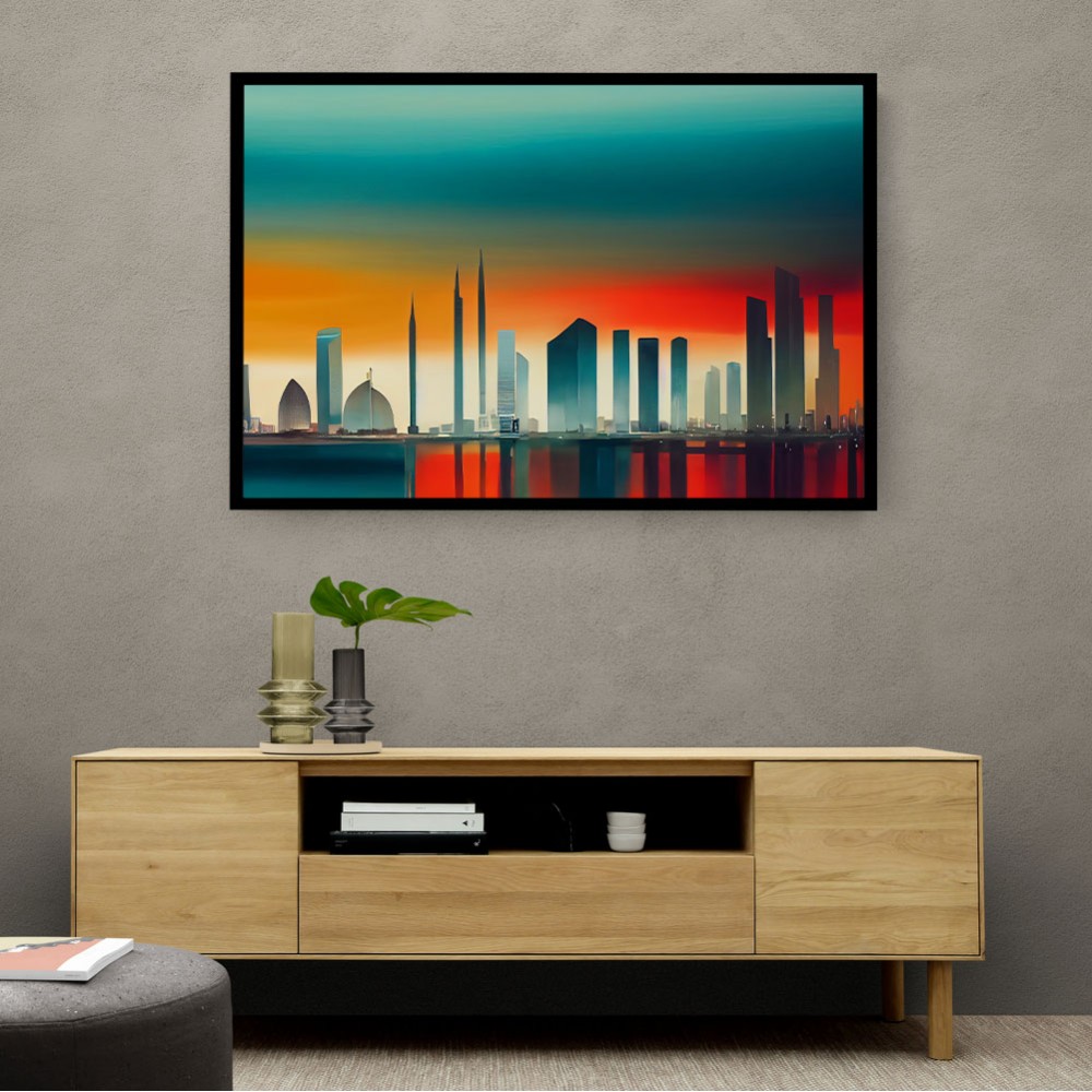 Abu Dhabi Skyline Abstract