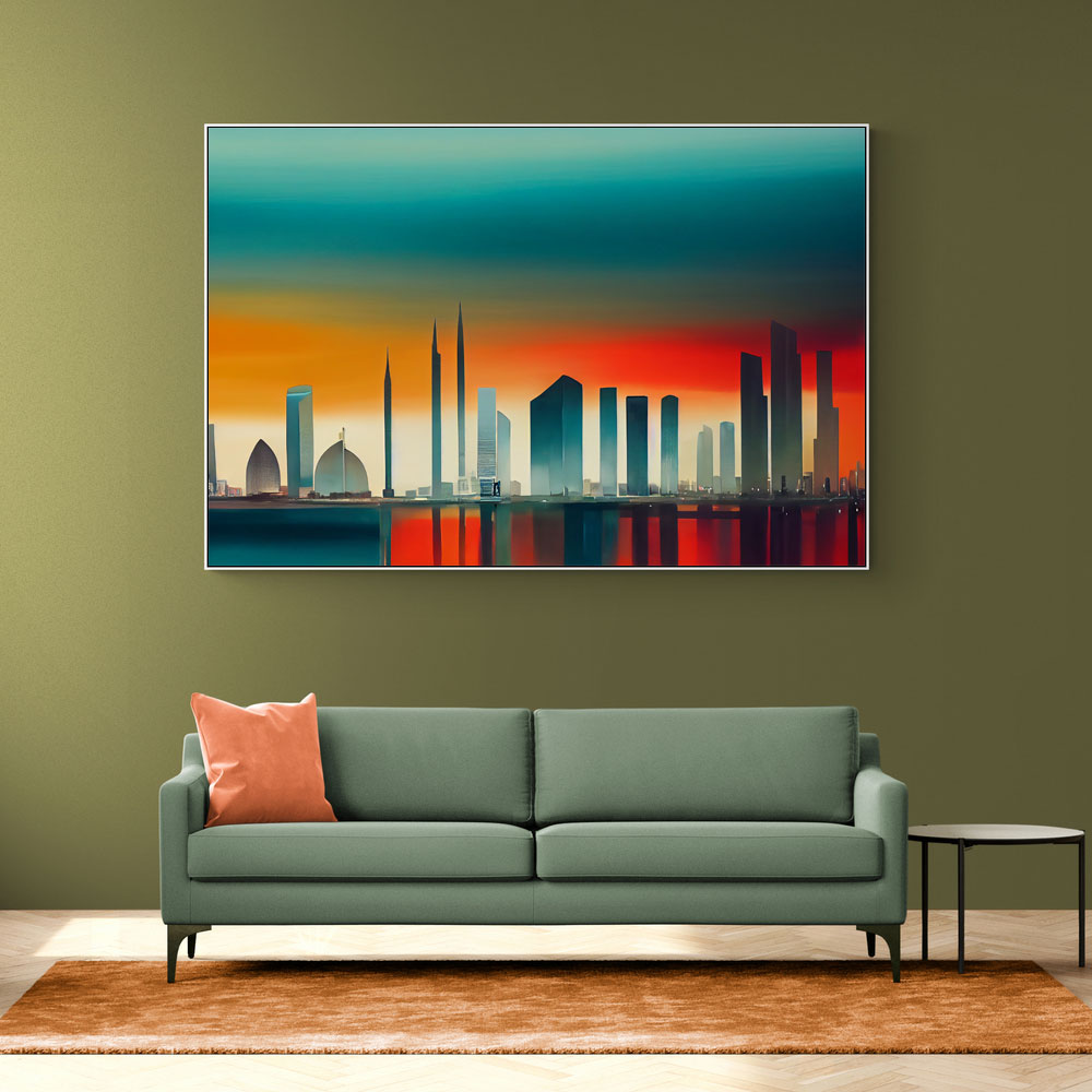 Abu Dhabi Skyline Abstract