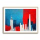London Red & Blue Skyline Abstract London Red & Blue Skyline Abstract