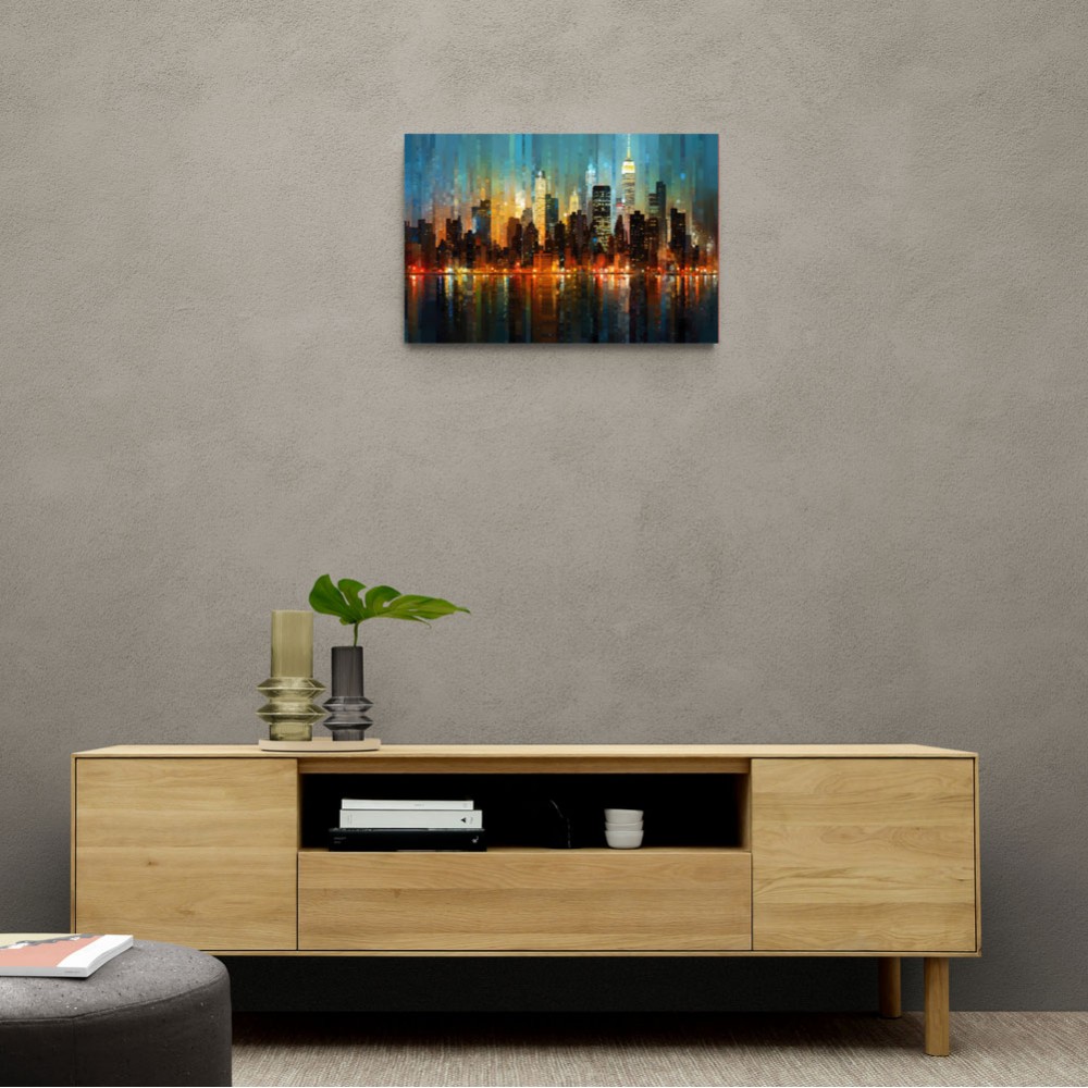 Abstract City Night Skyline