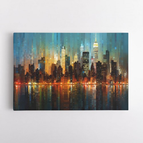 Fujairah Skyline Wall Art - Abstract Skyline Wall Art For Sale