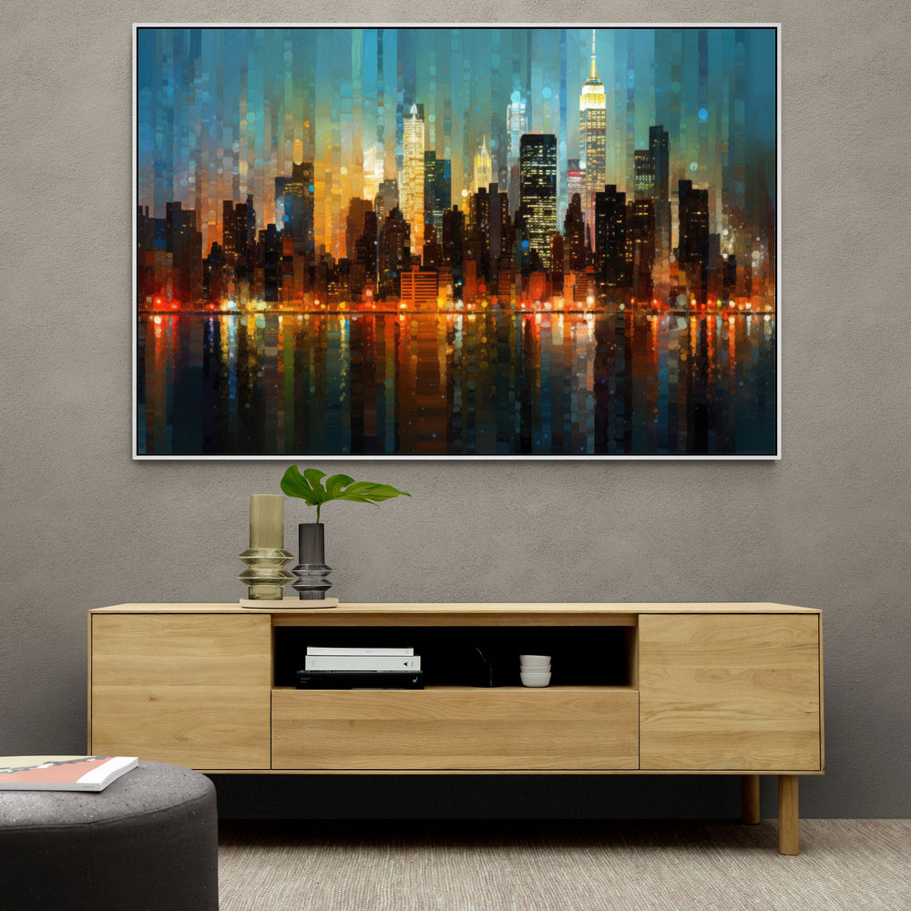 Abstract City Night Skyline