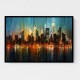 Abstract City Night Skyline