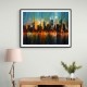 Abstract City Night Skyline