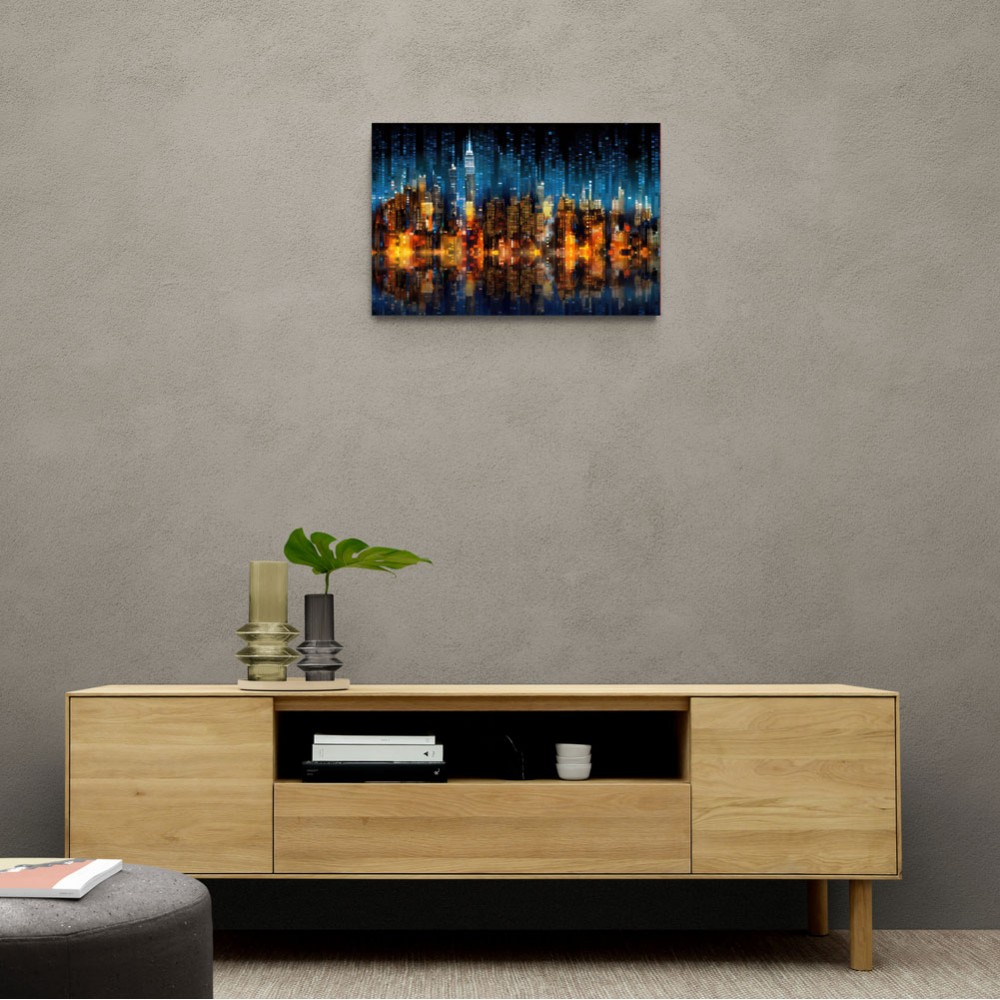 City Of Lights Abstract 2 Skyline Wall Art