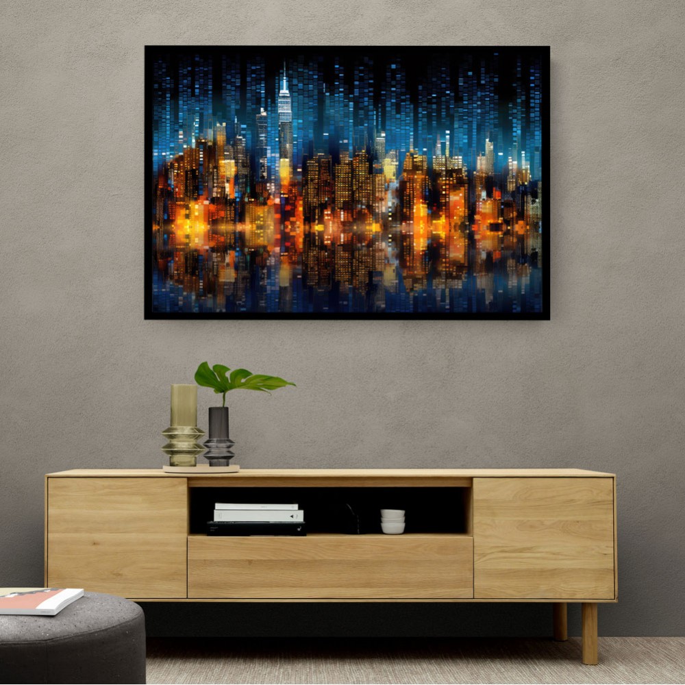 City Of Lights Abstract 2 Skyline Wall Art