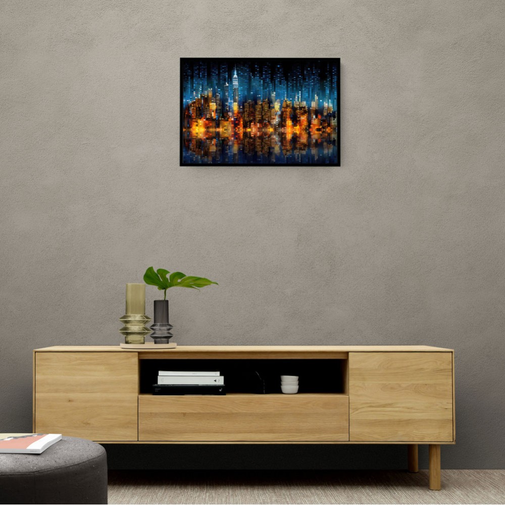 City Of Lights Abstract 2 Skyline Wall Art