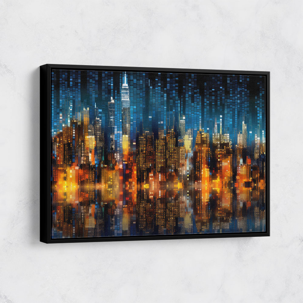 City Of Lights Abstract 2 Skyline Wall Art